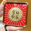 Shuibeizijin 999 Bolo Grande 50mg Bolo Dourado Princesa Fique Rica Presente de Aniversário Cada Vez Melhor Ornamentos Populares