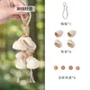 Estilo bosque cáscara de fruta natural cadena colorida carillón de viento artístico carillón de viento DIY llavero que cumple deseos accesorio colgante para coche