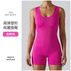 Mono de Yoga sin Costuras de Moda, Ajustado sin Mangas Espalda Descubierta de Cintura Alta para Mujer, Ropa Deportiva Fitness para Exteriores Yoga