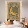 Tapiz Transfronterizo Hogar Bohemio Tapiz Decoración de Habitación Tela Colgante Tela de Fondo Tapiz Colgante Tarot Tapiz de Gato