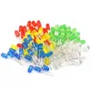 Diodo Emisor de Luz Embalado 3mm 5mm 5 Colores Total 200 Perlas de Lámpara LED Luz Roja, Verde, Azul, Amarilla y Blanca Caja de Componentes LED