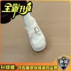 Zapatos Birkenstock de Suela Gruesa, Mocasines para Mujer, Botas de Nieve Populares de Invierno 2025 de Suela Gruesa, Zapatos Cálidos de Algodón, Zapatos Pequeños de Cuero Negros con Forro de Felpa