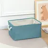 Caja de Almacenamiento de Lona de Lino Japonés Caja de Almacenamiento para Ropa Edredón Caja de Almacenamiento para Artículos Varios Caja de Almacenamiento con Tapa Ropa Sucia
