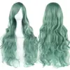 Peruca Cosplay anime peruca colorida Cosplay cabelo longo cacheado 80cm franja lateral cacheada peruca