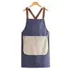 Delantal Limpiable Cocina Uso Doméstico Impermeable al Aceite Tacto de Alta Gama Unisex Catering Horneado Ropa de Trabajo General