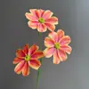 3 Cabezas de Flores de Cosmos 3D, Flores de Cosmos Artificiales, Crisantemos, Margaritas, Flores Artificiales para Arreglos de Boda, Flores de Seda de Venta Caliente Transfronteriza al por Mayor