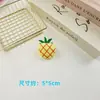 Peluche de dibujos animados piezas abiertas lindos accesorios de frutas sandía fresa aguacate zanahoria materiales semiacabados para accesorios para el cabello