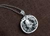 Colgante de Suéter S990 Plata Pieza Retro Artesanal Mate Cerdo del Zodíaco Moneda Hueca Moneda para Hombre y Mujer