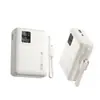 Molde Privado PD 22.5W Cable Integrado Carga Rápida Power Bank 20000mAh Pantalla Digital Portátil Batería Externa para Móvil Regalo para Teléfono Móvil