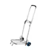 Carrito de Equipaje Portátil de Acero Inoxidable Carrito de Compras Plegable Carro de Mano Carrito de Carga Remolque Carretilla Carrito de Compras con Asa
