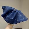 Azul Marino Galaxia Francés de Alta Gama Elegante Diadema para el Cabello Lazo para el Cabello Diadema Cuerda para el Cabello Accesorios para el Cabello de Alta Gama Estilo Occidental