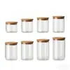 Frasco de Almacenamiento de Vidrio de Borosilicato Alto para Uso Doméstico, Adecuado para Granos, Nueces y Bocadillos; Contenedor Sellado a Prueba de Humedad y para Conservar la Frescura