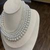 Collar de perlas Shijia redondo de estilo similar, cuentas para bebé, 10 mm, cadena de clavícula de perlas de 4 m