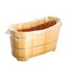 Bolsa de banho descartável Piscina de bebê engrossada Banheira de hotel doméstico Conjunto de banho de plástico Bolsa de banho de barril de madeira por atacado
