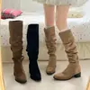 Botas de caballero con tacón grueso, botas de cowboy western, botines para mujer, nuevo estilo otoño 2026 botas de plataforma, botas altas para mujer