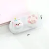 Estuche para Gafas con Forma de Pata de Cachorro Lindo de Dibujos Animados, Tapa Antivuelco Integrada Caja de Doble Cuidado, Estuche de Alto Valor Antigolpes para Lentes de Contacto