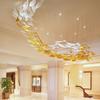 Lámpara de Mesa de Arena de Hoja Retorcida Colgante Cristal Simple Arte Araña Lámpara de Vidrio Vestíbulo de Hotel Salón de Banquetes Forma Iluminación