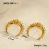 Europa e Estados Unidos populares transfronteiriços simples brincos de chifre de lua aço inoxidável banhado a ouro 18K brincos alto senso de design atacado