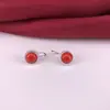 Aretes de pie plata 990 moda turquesa Aretes nacionales con incrustaciones de zafiro fabricantes artesanales