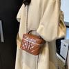 2025 Otoño Nueva Moda Bolso Casual Bolso Bandolera de Cadena Rómbica Simple para Mujer Casual Portátil para Viajes al Trabajo Bolso Balde