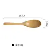 Cuchara de madera para helado infantil Cuchara mini japonesa Cuchara de madera con mango largo Cuchara para mezclar miel Venta al por mayor Cuchara para medicamentos LOGOTIPO grabado
