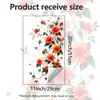 Película de Vidro Floral Vermelho Retro Transfronteiriça Xino Jdt-A562 para Decoração de Janela de Vidro de Quarto, Sala de Estar, Varanda