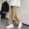 Otoño e Invierno Hombres Sencillo Holgado Estilo Coreano Moderno Hombres Rectos Pierna Ancha Casual Traje Pantalones Largos