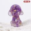 Resina de cascalho de cristal natural teddy cachorro de cristal cascalho filhote de cachorro casa artesanato enfeites atacado