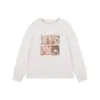 Blusa feminina Amybaby, nova coleção outono 2026, design retrô estilo coreano, blusa com estampa de desenho animado de quatro painéis que rejuvenesce