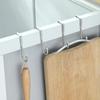 Gancho trasero de puerta de acero inoxidable sin perforaciones para armario, gancho para baño, cocina, almacenamiento, fabricantes, venta al por mayor