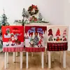 Nova Decoração de Natal Capa de Cadeira com Estampa Criativa Decoração de Arranjo de Atmosfera Doméstica Capa de Cadeira