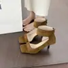 Sandalias Francesas Retro de Tacón de Aguja con Punta Abierta para Mujer Primavera 2026 Nuevo Estilo Hebilla de Una Línea Moda Talla Grande Cuadrado Punta Zapatos Romanos