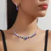 Juego de Collar y Pulsera de Joyería para Novia con Pedrería y Circonita para Vestido de Boda Accesorios de Boda para Dama de Honor Juego de Dos Piezas de Alta Gama