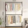 Arara de Roupas de Camada Dupla, Cabideiro, Cabides, Arara de Roupas Simples para Quarto de Casa, Economizador de Espaço, Varal de Roupas
