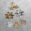 DIY Acessórios para Cabelo Hanfu Grampo Coroa de Cabelo Chinês Xiuhe Pingente de Flor de Ferro Passado Flor de Liga