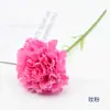 Arreglo de flor artificial de clavel de tallo corto de un solo tallo, ramo de utilería para fotografía de jardinería, decoración de pared de plantas para decoración del hogar, flor de seda