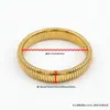 Pulsera Elástica Envolvente Cuello de Ganso Más Vendida Transfronteriza, Versión Ancha de Gama Alta Hueso de Serpiente Pulsera Rayada de Acero Inoxidable para Mujer