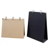 Suporte de Mesa para Calendário DIY com Base Triangular, Encadernador de Argola de Ferro Destacável, Suporte de Calendário Feito à Mão, Suporte de Papel para Virar Páginas