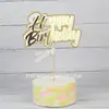 Enfeite de Bolo Plug-in Nuvens Preto Dourado Decoração de Bolo Feliz Aniversário Inserções para Bolo Decoração de Bolo Vento Frio