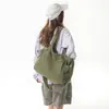 Bolsa de lona grande para mujer, nueva colección de otoño 2026, adecuada para la escuela y el trabajo, bolso de hombro o cruzado de gran capacidad
