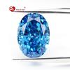 Forma Oval de Ovo Pombo Forma Dan Luz Azul-Marinho Gelo Flor Zircônia Pedra Solta Corte Brilhante Diamante Cz 7A Pedra Hao Zircônia