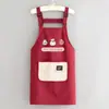 Delantal de Cocina para el Hogar de Manga Larga Repelente al Agua con Dibujos Animados Anti-Manchas y Resistente a las Manchas Ropa de Trabajo Especial para Mujeres para Catering con Estampado