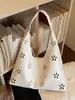 Bolsa de Ombro Minimalista Vazada Transfronteiriça, Bolsa Fashion de Nicho de Luxo para Mãe e Filha, Bolsa de Ombro para o Dia a Dia, Bolsa Tote de Grande Capacidade
