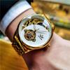 Reloj Mecánico Totalmente Automático para Hombre Sewor Reloj para Hombre Tourbillon Calado Luminoso Impermeable Negocios Retro Reloj para Hombre