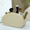 Caja de Almacenamiento para Control Remoto de Cuero Lista para Usar, Papelería Multifuncional, Brochas de Maquillaje, Caja de Almacenamiento para Hotel