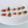 Acessórios de jóias DIY atacado não-desbotamento areia ouro peixinho koi grande buraco frisado pulseira pingente acessórios de jóias
