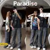 Aliexpress Comércio Exterior Europeu e Americano Transfronteiriço Amazon Wish Aliexpress Jeans Casuais de Perna Larga de Cintura Alta para Primavera e Outono para Homens e Mulheres