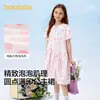 Ropa Infantil Balabala Vestido para Niña 2025 Nuevo Vestido de Verano Textura de Burbuja Vestido de Princesa