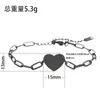 Pulsera de Acero Inoxidable con Forma de Corazón para Pulso Transfronterizo Pulsera de Clip de Papel Europea y Americana Material en Blanco Pulsera de Regalo Navideño Venta al por Mayor