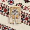 Guizhou Vila Miao de Mil Famílias Cultural e Criativa Etnia Miao Ímã de Geladeira Adorno de Cabeça Miao Tingimento Tie-dye Brocado Song Artesanal DIY Ímã de Geladeira Atacado